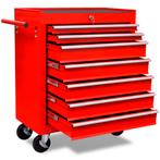 vidaXL Gereedschapswagen 7 lades rood, Doe-het-zelf en Bouw, Gereedschap | Handgereedschap, Verzenden, Nieuw