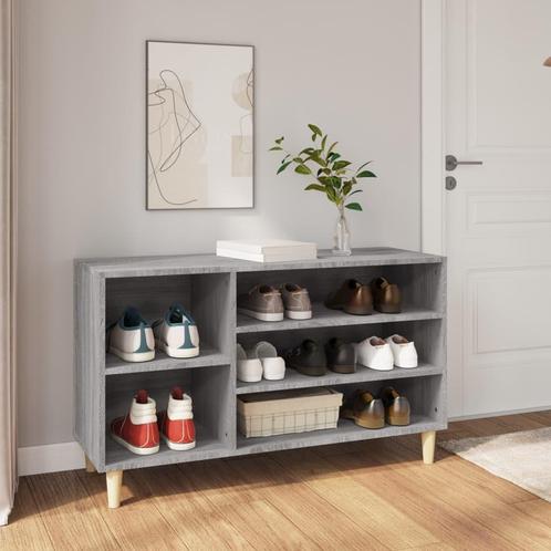 vidaXL Schoenenkast 102x36x60 cm bewerkt hout sonoma grijs, Huis en Inrichting, Kasten | Schoenenkasten, Nieuw, Verzenden