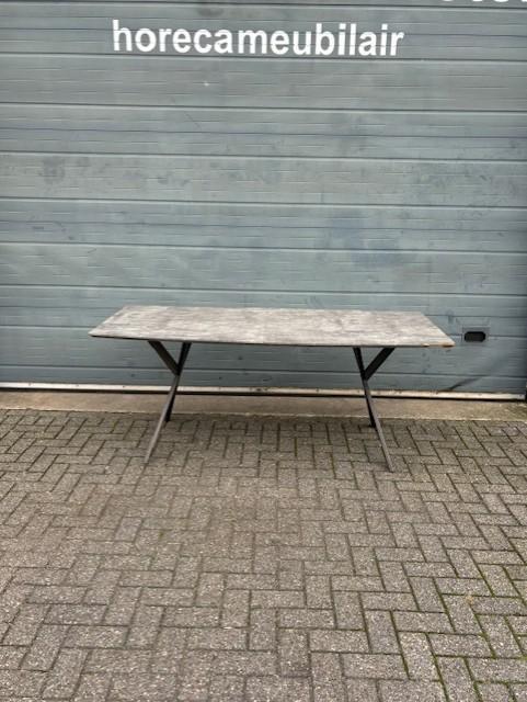Gebruikte Horecatafel (190x90cm) - T1452- Vintage/Café, Huis en Inrichting, Tafels | Eettafels, Ophalen