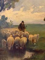 Ch. Herve (XIX) - Hirte mit Herde