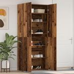 vidaXL Schoenkast Oude Hout 80x35,5x180 cm Geengineerd Hout, Verzenden, Nieuw
