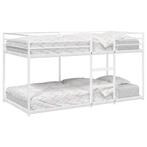 vidaXL Stapelbed zonder matras 75x190 cm staal wit, Huis en Inrichting, Slaapkamer | Bedden, Verzenden, Nieuw