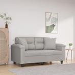 vidaXL Canapé 2 places avec oreillers gris clair 120 cm, Maison & Meubles, Canapés | Salons, Neuf, Verzenden