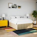 vidaXL Bedframe zonder matras stof crèmekleurig 140x200 cm, Huis en Inrichting, Slaapkamer | Bedden, Verzenden, Nieuw