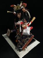 Ondertekend  Ryuzan / Japanse vintage samoerai pop - Zijde, Antiek en Kunst