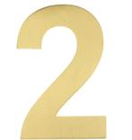 BASICS Huisnummer LBHN100-2 PVD mat goud, Nieuw, Overige materialen, Klink of Kruk
