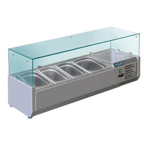 Polar G-serie opzetkoelvitrine 3x GN 1/3 en 1x GN 1/2, Zakelijke goederen, Horeca | Keukenapparatuur, Koelen en Vriezen, Verzenden