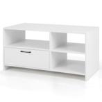 2dekans | Coast TV-Kast Lowboard 104,5 x 51,5 x 52 cm Wit, Doe-het-zelf en Bouw, Hout en Planken, Ophalen of Verzenden, Nieuw