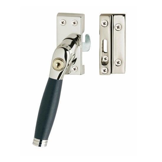 Raamsluiting met slot skg1 links Ton 222 nikkel ton, Doe-het-zelf en Bouw, Hang- en Sluitwerk, Schuif of Grendel, Nieuw, Koper of Messing