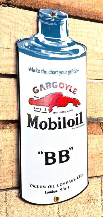 Emaille bord Mobiloil Gargoyle BB, Verzamelen, Merken en Reclamevoorwerpen, Verzenden, Nieuw