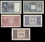 Italië. - 5 Banconote Lire anni 30/40  (Zonder Minimumprijs)