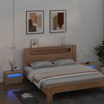 vidaXL Nachtkastjes 2 st met LED-verlichting 60x35x40 cm, Huis en Inrichting, Slaapkamer | Nachtkastjes, Verzenden, Nieuw