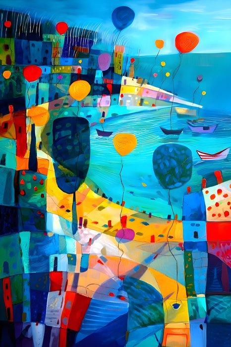 Jowita Skalska - A Town That Breathes Color XXL, Antiquités & Art, Art | Objets design