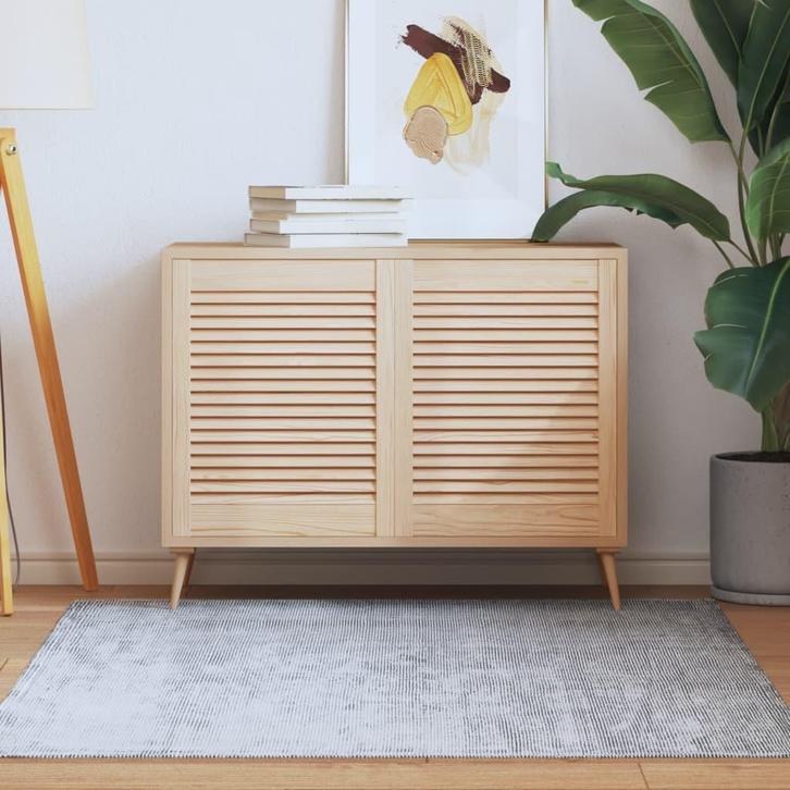 vidaXL Kastdeuren met lamellen 2 st 61,5x49,4 cm massief, Bricolage & Construction, Serrurerie de bâtiment & Dispositif de fermeture