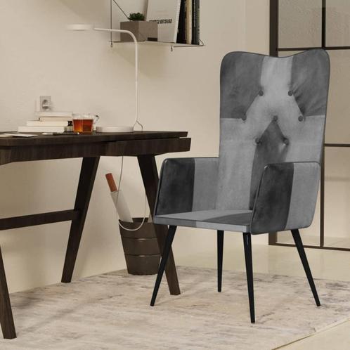 vidaXL Fauteuil echt leer grijs, Huis en Inrichting, Fauteuils, Nieuw, Verzenden