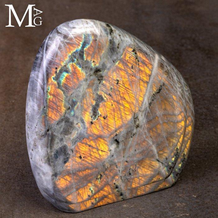Madagascar Labradoriet – Oranje Goud Reflecties Labradoriet, Verzamelen, Mineralen en Fossielen