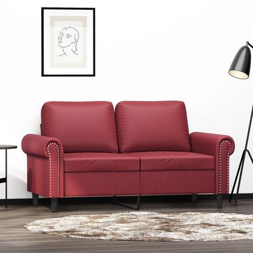 vidaXL Tweezitsbank 120 cm kunstleer wijnrood, Huis en Inrichting, Zetels | Zetels, Nieuw, Verzenden