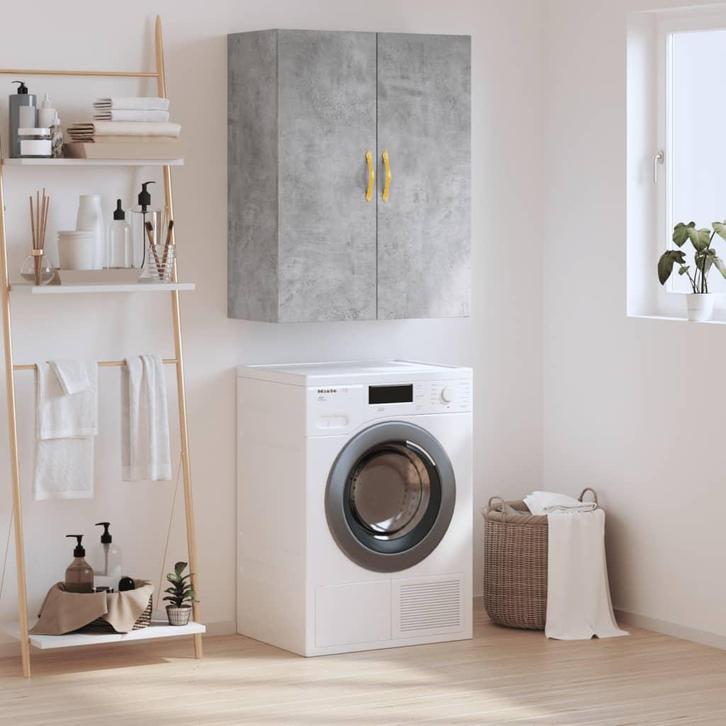 vidaXL Wandkast 69,5x34x90 cm betongrijs, Huis en Inrichting, Kasten | Dressoirs, Nieuw, Verzenden
