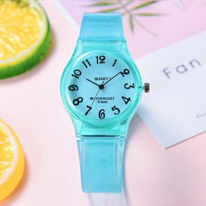 Transparant Candy Jelly Horloge Dames - Waterdicht Siliconen, Handtassen en Accessoires, Smartwatches, Nieuw, Verzenden