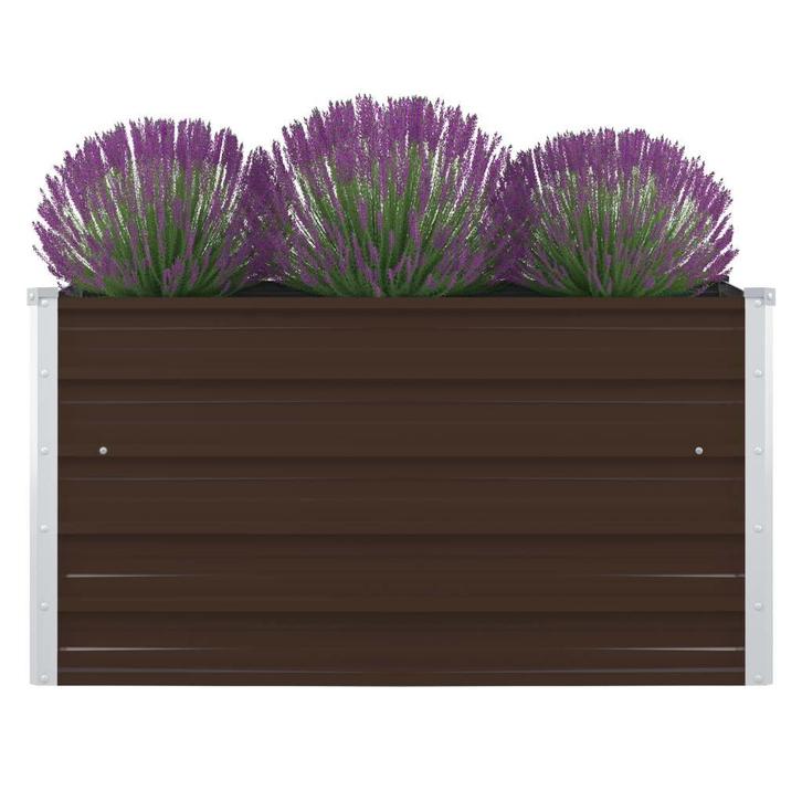 vidaXL Plantenbak verhoogd 100x100x45 cm gegalvaniseerd, Tuin en Terras, Bloempotten, Nieuw, Verzenden
