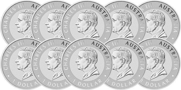 10 troy ounce - Zilver .999 - Kangourou 2026 - 311 gram -, Postzegels en Munten, Edelmetalen en Baren