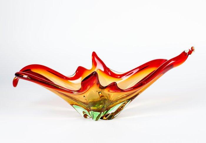 Schotel - Uraniumglas, Muranoglas - Kom - Glas, Antiquités & Art, Antiquités | Verre & Cristal