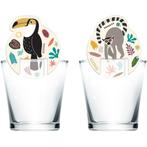 Jungle Dieren Glasmarkers Zoo Party 6st, Verzenden, Nieuw