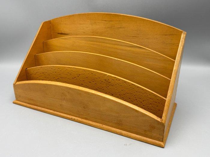 Elegante vintage brievenhouder - Ladekast - Hout -, Antiek en Kunst, Curiosa en Brocante