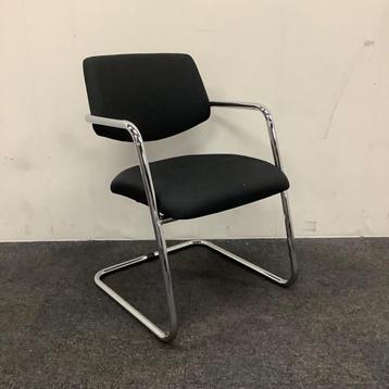 Tweedehands sitland vergaderstoel / sledestoel, zwart -, Huis en Inrichting, Gebruikt, Zwart, Eén