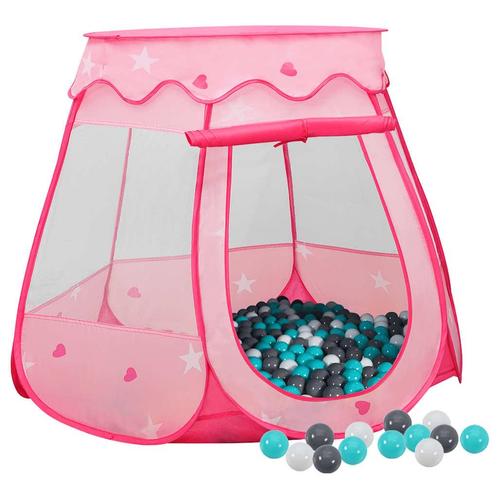 vidaXL Kinderspeeltent met 250 ballen 102x102x82 cm roze, Kinderen en Baby's, Speelgoed | Buiten | Speeltoestellen, Nieuw, Verzenden