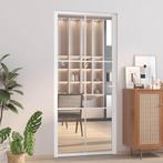 vidaXL Binnendeur 93x201,5 cm ESG-glas en aluminium wit, Doe-het-zelf en Bouw, Deuren en Vliegenramen, Verzenden, Nieuw