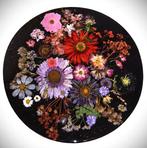 Tafel - handmade round - resin / epoxy - floral table