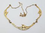 Metaal, Verguld, Art Nouveau, Vogels - Halsketting