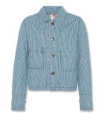 AO76-Striped Pocket Jacket - Blue-08, Kleding | Dames, Jassen | Zomer, Nieuw