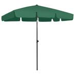 Strandparasol Groen - 200x125 cm | Tweede Kansje, Verzenden, Nieuw, 1 tot 2 meter, Strandparasol