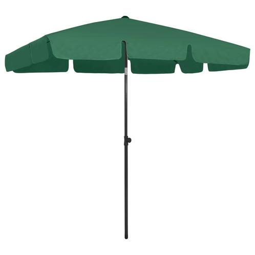 Strandparasol Groen - 200x125 cm | Tweede Kansje, Tuin en Terras, Parasols, 1 tot 2 meter, Nieuw, Strandparasol, Verzenden