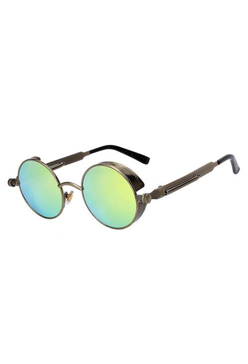 Ronde Zonnebril Steampunk Vintage Brons Montuur Rond Limegro, Handtassen en Accessoires, Zonnebrillen en Brillen | Dames, Groen