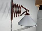 Wandlamp - Hout, Metaal - houten schaarlamp