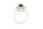 Zonder Minimumprijs - Ring - 18 karaat Witgoud Saffier -, Handtassen en Accessoires, Ringen, Nieuw