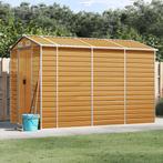 vidaXL Tuinhuis Lichtbruin 191x300x198 cm Gegalvaniseerd, Verzenden, Nieuw