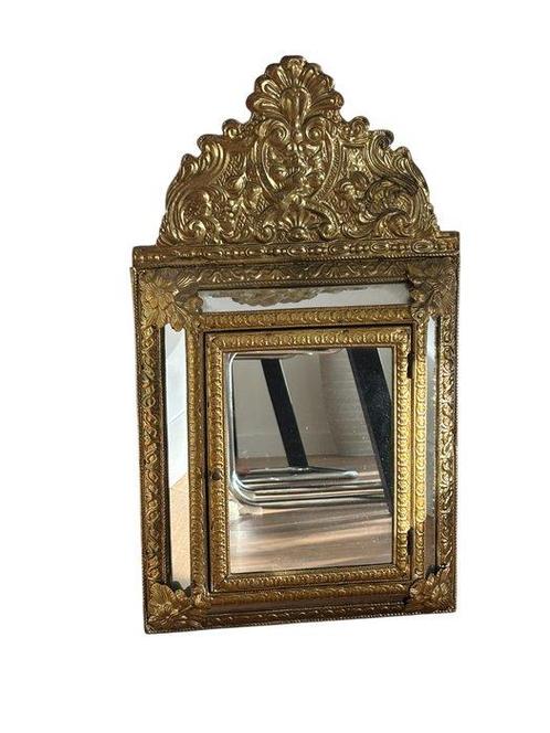 Medicijnkastje - Koper - muur koperen spiegel, Antiek en Kunst, Curiosa en Brocante