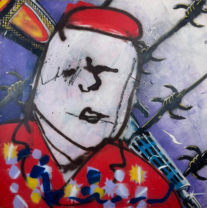 Herman Brood | Origineel Schilderij: Soldaat, Antiek en Kunst, Kunst | Schilderijen | Abstract, Ophalen of Verzenden
