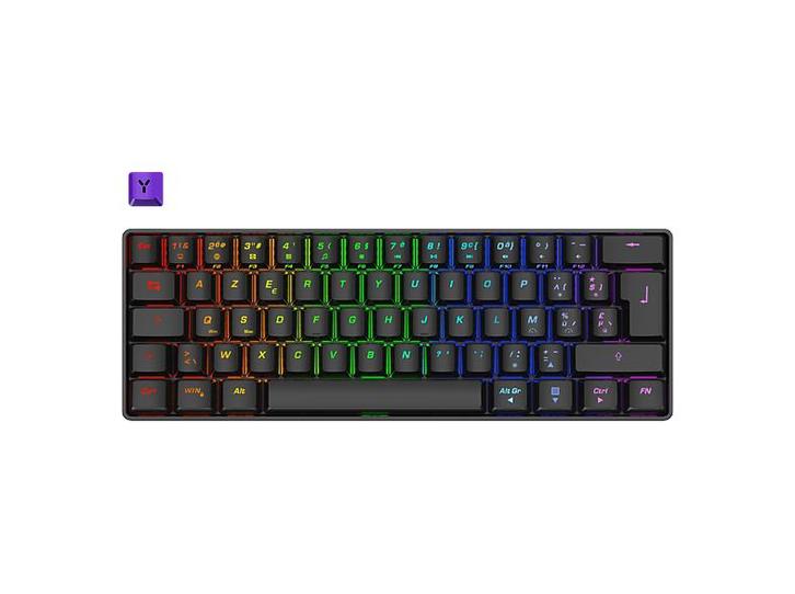ISY -   Mini Toetsenbord Azerty Rgb - Zwart, Informatique & Logiciels, Claviers, Envoi