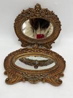 Lijst (2) - Hout, Gips - Een paar spiegels, Antiek en Kunst