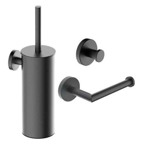 Toilet Accessoires Set Wiesbaden Alonzo Gunmetal, Doe-het-zelf en Bouw, Sanitair, Bad, Nieuw, Ophalen of Verzenden