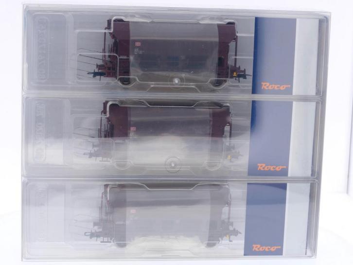 Schaal H0 Roco 67575 3-delige set zwenkbare dakwagen type..., Hobby en Vrije tijd, Modeltreinen | H0, Gelijkstroom, Analoog, Zo goed als nieuw