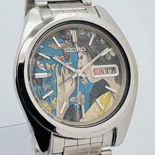 Seiko - 5 Actus Ukiyo-e dial Takeji Fujishima butterfly -, Handtassen en Accessoires, Horloges | Antiek