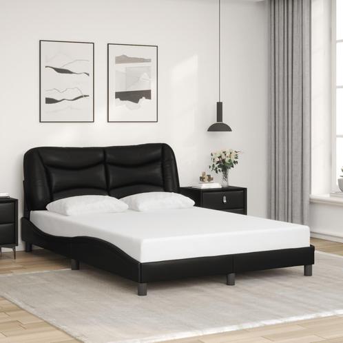 vidaXL Cadre de lit sans matelas noir 120x200 cm, Maison & Meubles, Chambre à coucher | Lits, Neuf, Envoi