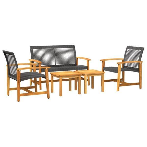 Loungeset Acaciahout | Retour Deal | Volledige Set!, Tuin en Terras, Tuinsets en Loungesets, Bank, Nieuw, Rotan, Loungeset, 4 zitplaatsen