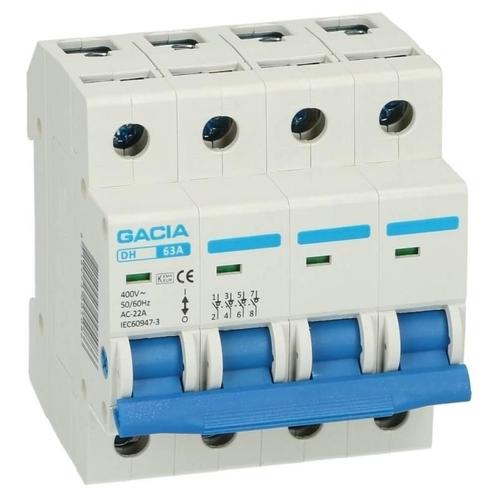 GACIA hoofdschakelaar 4-polig 63A, Doe-het-zelf en Bouw, Elektriciteit en Kabels, Nieuw, Verzenden